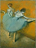 Edgar Degas, Dansatori la bară, 1888, muzeul The Phillips Collection, Washington, D.C.