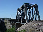 Historic El Mirage Agua Fria River Bridge built in 1895.