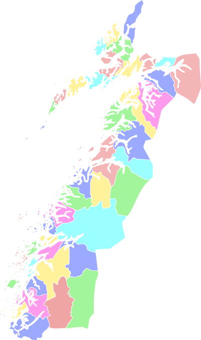 Klikkbart kart over Nordland