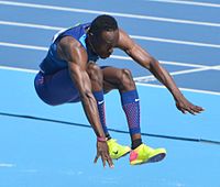 Bronze gab es wie schon bei den Weltmeisterschaften 2011 für den Olympiazweitweiten von 2012 Will Claye