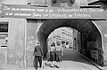 Werbebanner in Kamenz für die ersten DDR-weiten, sogenannten Volkswahlen, August 1950