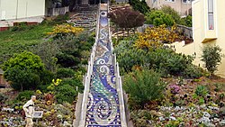 A view of the stairs from the bottom