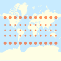 Image 7The Mercator projection with Tissot's indicatrix of deformation. (The distortion increases without limit at higher latitudes) (from Scale (map))