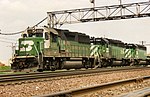 伯靈頓北方鐵路（英语：Burlington Northern Railroad）公司的EMD GP50型柴電動力機車