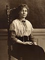 Emmeline Pankhurst (1858-1928) English suffragette, Author of The Present Position of the Women's Suffrage Movement and founder of WSPU (Women's Social and Political Union)