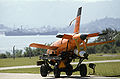 Firebee on a towing rack prior to being moved to a launch stand