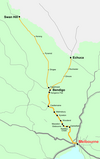 Map of the Bendigo / Swan Hill / Echuca railways of Victoria, Australia