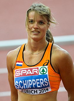 Dafne Schippers vid EM i friidrott 2014 i september 2014.