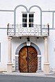 English: Portal and balcony at the mansion #31 Deutsch: Portal und Balkon vom Gewerkenhaus Nr. 31