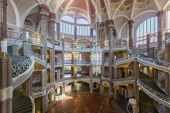 The entrance hall of the Regional court in Berlin, Germany Photograph: Ansgar Koreng