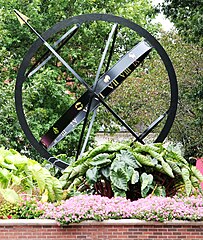 Sundial in Pella Iowa's Central Park