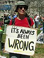 Image 39Protester holds sign at March 20, 2010 anti-war protest (from Protests against the Iraq War)