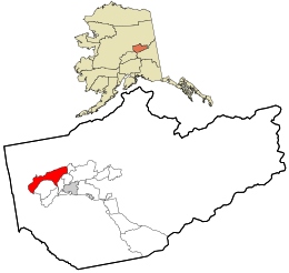 Location within Fairbanks North Star Borough and the state of Alaska