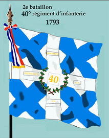 Drapeau du 2e bataillon du 40e régiment d'infanterie de ligne de 1793 à 1795