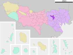 中野區在東京都的位置