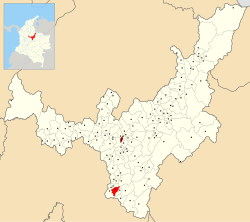 Location of the municipality and town of Somondoco in the Boyacá Department of Colombia