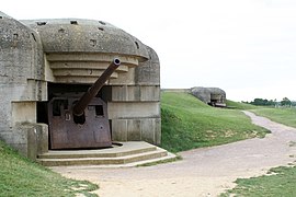 Two bunkers of the Longues-sur-Mer battery