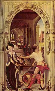 Senkapigo de Johano la Baptisto pentraĵo de Rogier van der Weyden, ĉ. 1446-1453