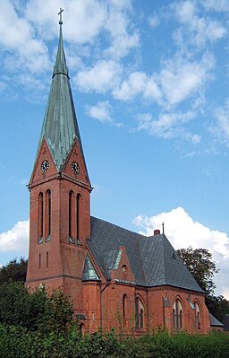 Kyrka i Kronprinzenkoog.