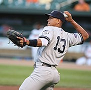 Alex Rodriguez throwing ball against Orioles 5-28-08.jpg