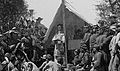 A Roman Catholic army chaplain celebrating a Mass for Union soldiers and officers during the American Civil War (1861–1865).