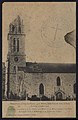 Clocher de l'église endommagé par la foudre en juillet 1912.