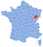 Localisation de la Haute-Saône en France