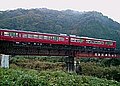 城崎温泉駅 - 竹野駅間にあるラチス式桁（格子状桁）の竹野川橋梁