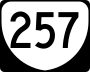 State Route 257 marker