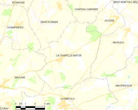 Mapa obce La Chapelle-Bâton