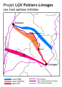 A LGV Poitiers–Limoges útvonala