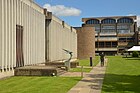 Library (left) and dining hall (right), Churchill College