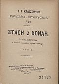 Józef Ignacy Kraszewski Stach z Konar: powieść z czasów Kazimierza Sprawiedliwego