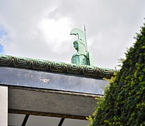 Josef Hoffmann, palais Stoclet, détail de l'entrée, Woluwe-Saint-Pierre.