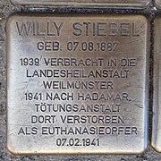 Stein des Gedenkens in Schmalkalden Stiller Gasse 4 Willy Stiebel.jpg