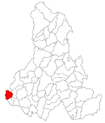 Location in Harghita County