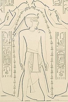 Ramesses XI from the Temple of Khonsu in Karnak, drawn by Karl Richard Lepsius