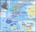 Map of search areas for Malaysia Airlines Flight 370 from the day of its disappearance through October 2014 (English)/Peta kawasan carian untuk Malaysia Airlines Penerbangan 370 dari hari kehilangan sehingga Oktober 2014 (Bahasa Inggeris)/马来西亚航空公司370航班从失踪当天直到2014年10月的搜索地图 （英文）。