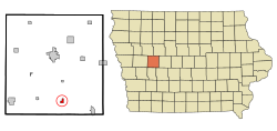 Location of Dedham, Iowa