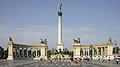 Image 8Heroes' Square is one of the major squares in Budapest, Hungary, noted for its iconic statue complex featuring the Seven chieftains of the Magyars and other important Hungarian national leaders