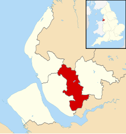 Knowsley shown within Merseyside