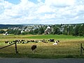 Vue sur le village à partir du sud-est.