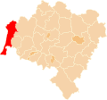 Lage des Landkreises Zgorzelec in der Woiwodschaft Niederschlesien