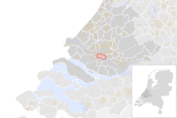 Ligging van Albrandswaard in Zuid-Holland-provinsie