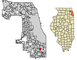 Location of Thornton in Cook County, Illinois.