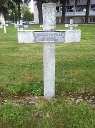 Tombe du maquisard inconnu de Villy-en-Auxois dans la nécropole de la Doua (Rhône).