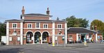 Front of a station building