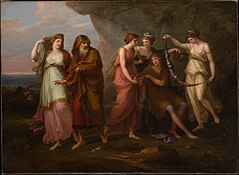 Telemachus en de nimfen van Kalypso (1782), Angelika Kauffmann, The MET