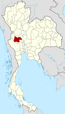 Map of Thailand highlighting Uthai Thani Province