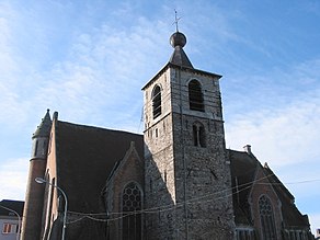 L'anchienne église St-Médard aveuc sin clokié, lonmé tour éd la Bourlette.